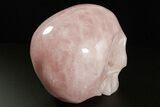 Realistic, Brazilian Rose Quartz Crystal Skull #378756-4